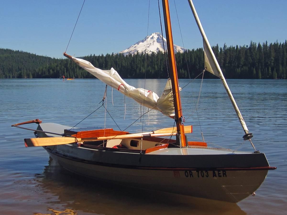 Custom 2013 wood 17' expedition rowing-sailing dory